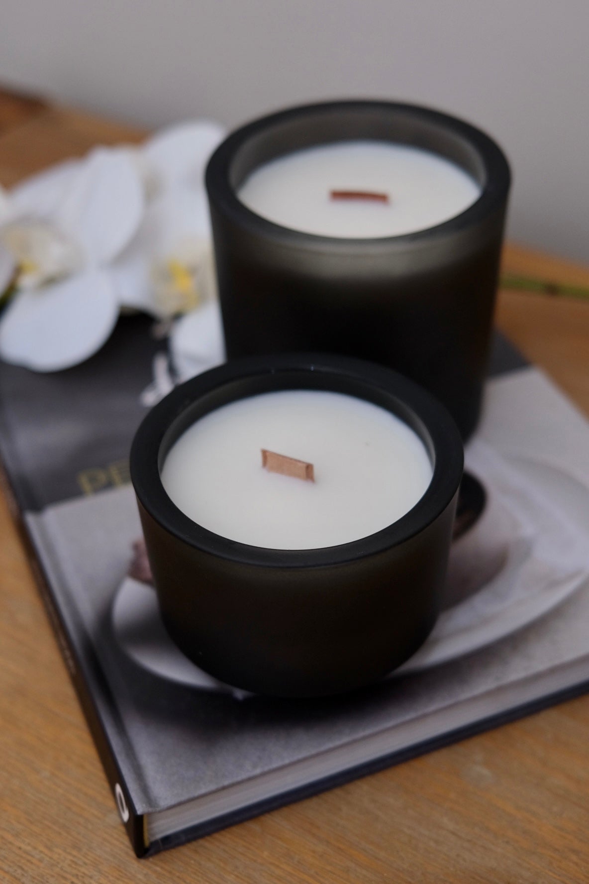 Frosted Black Soy Wax Candle