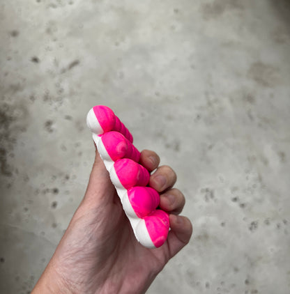 Neon Pink Bubble Coasters