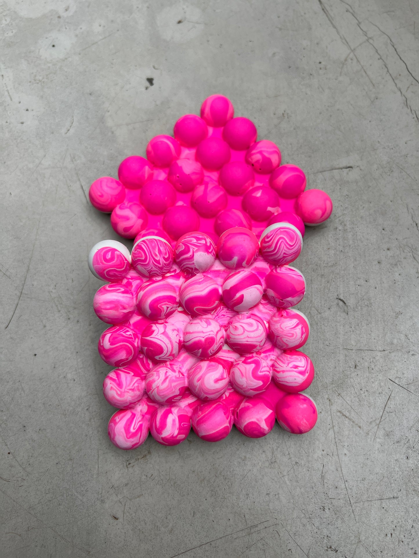 Neon Pink Bubble Coasters