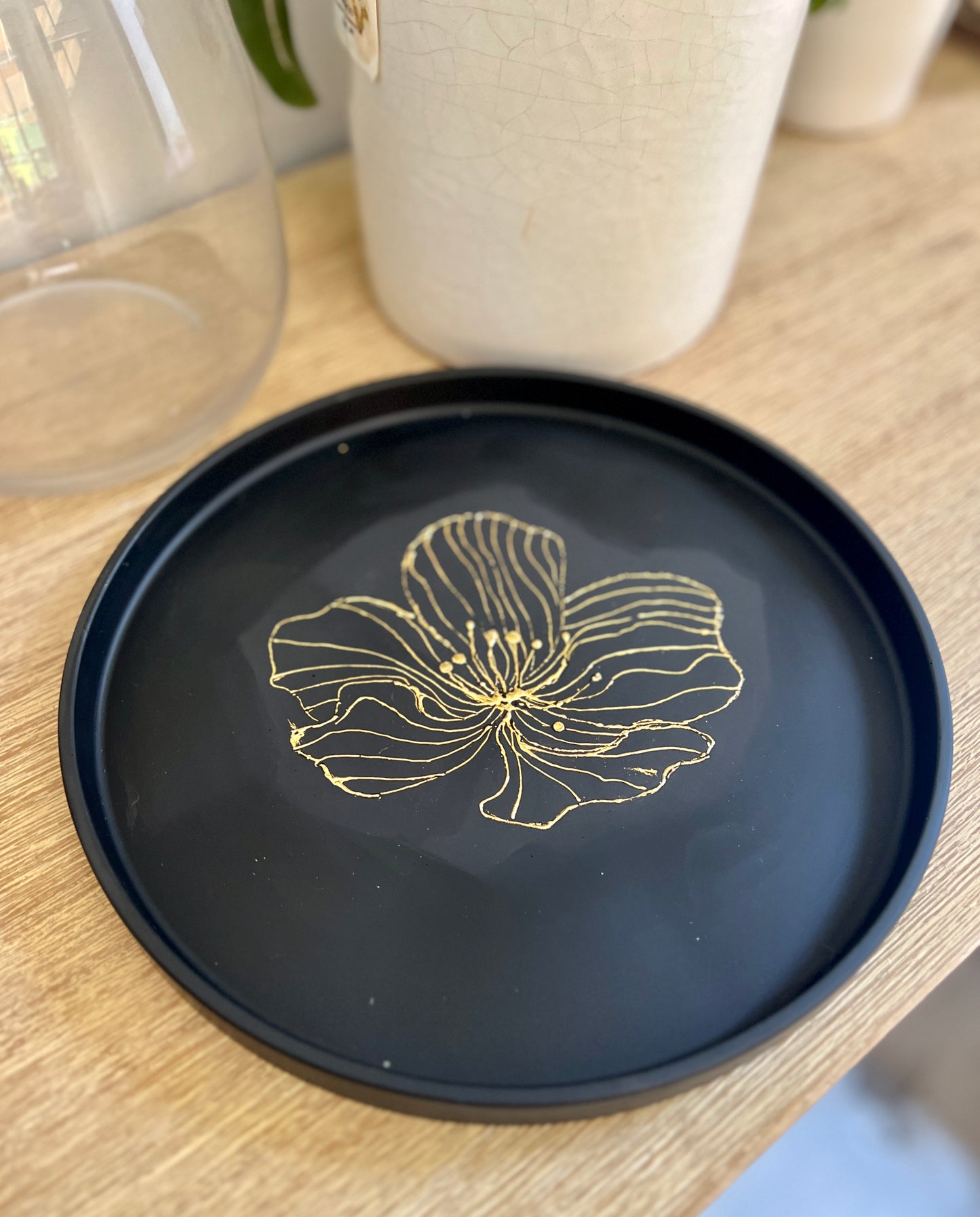 Gold Flower Tray